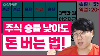 계속 손실나서 짜증난다면 딱 한번만 이 영상 보세요!! 승률에 연연하지 말라! #주식단테