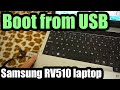 How to boot from USB (Samsung RV510 laptop)