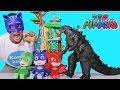 Giant PJ Masks & Lion Guard Vs. Godzilla & Romeo ! || Toy Review || Konas2002