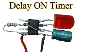 Make a Delay ON timer circuit using NE555 ic