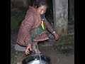 helps poor family poor kids in village. great mom cooking best food for kids eating and building