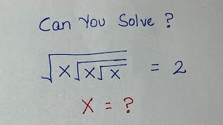 Nice Square Root Math Simplification Problem | Can you Solve this ? | Math Olympiad