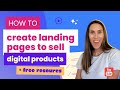 How to create landing pages to sell digital products