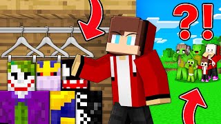 JJ Can Use VILLAIN Skin to Prank MIKEY FAMILY in Minecraft Maizen!