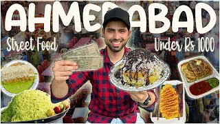 Eating Street Food in Rs 1000 for 24 Hours ||Ahmedabad Street Food || Part-1|| M