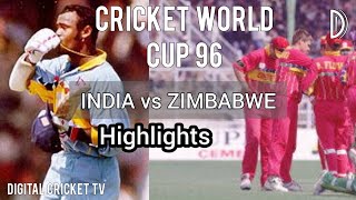 CRICKET WORLD CUP 96 / INDIA vs ZIMBABWE / 29th Match / Higlights / DIGITAL CRICKET TV