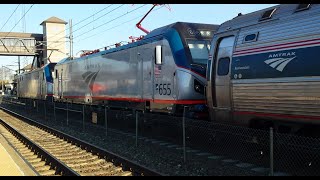 MUST SEE!! Acela Stops,  Double Headers, Special Cars, AEM-7s, and 642 at Kingston!!