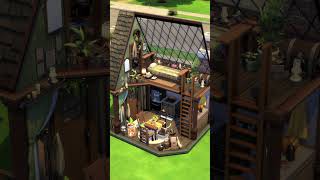 COZY FALL MICRO-LOFT🍂 #Shorts - The Sims 4 Speed-build (No CC)