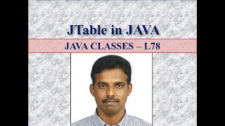 JTable in JAVA LEC 78