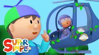 Hector's Helicopter goes through the car wash | Cartoon for kids