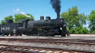 Frisco 1630 Steam Engine in Action at the Illinois Railway Museum