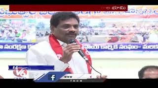 ప్రభుత్వ ఆఫీస్ ల ఏర్పాటు పేరిట రైతుల భూములు లాక్కోవడం అన్యాయం  : తమ్మినేని వీరభద్రం | V6News