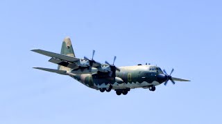 C130軍用運輸機衝場！！2022.04.04 台南機場降落