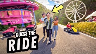 GUESS THE RIDE IN AMUSEMENT PARK WITH BLINDFOLD ON | Rimorav Vlogs