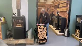 HWAM Log Caddy - indoor log / wood storage trolley for your wood burning stove