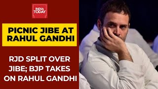 RJD Split Over Picnic Jibe At Rahul Gandhi; BJP's Sambit Patra Takes On Rahul Gandhi