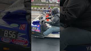 Snowmobile vs. Drag Bike - what's faster?