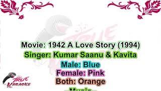 (90's Special) Rim Jhim Rim Jhim | Karaoke With Lyrics | Sanu Da & Kavita Jee | 1942 A Love Story