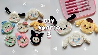 ♡ Crochet Sanrio Pouch Tutorial 3| Pochacco, Pompompurin \u0026 Cinnamonroll | 3-in-1 pattern ♡