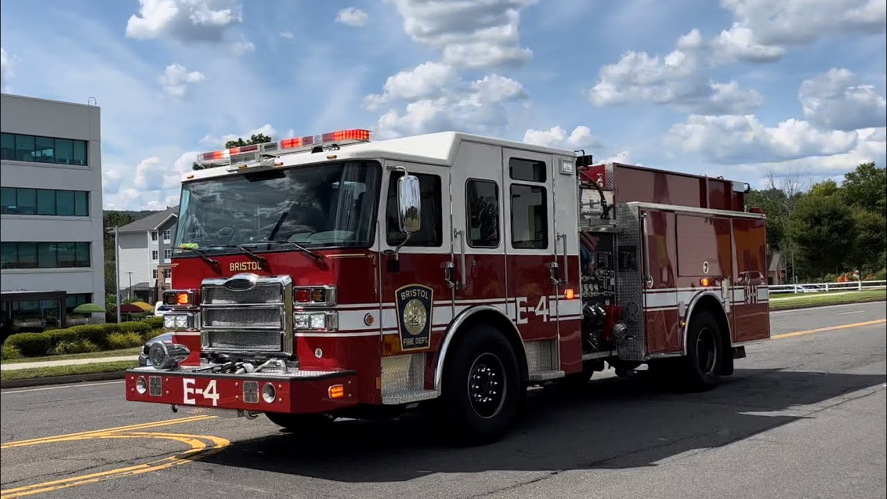 Bristol Fire Department Engine 4 Responding To A Working Fire! - YouTube