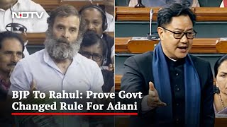 Rahul Gandhi vs Government In Parliament Over Remarks On PM Modi, Gautam Adani