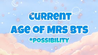 Mrs BTS Current Age (*possibility Only*)