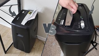 Amazon Basics Micro Cut vs Aurora AU1230XA Anti Jam Crosscut Paper Shredders