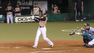 北海道日本ハムファイターズ 大谷翔平バッティングフォーム\u0026バッティング スローモーション（センター前ヒット） （Shohei Ohtani）