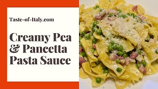 Easy Weeknight Creamy Sauce for Pasta with Peas 🟢 and Pancetta 🥓