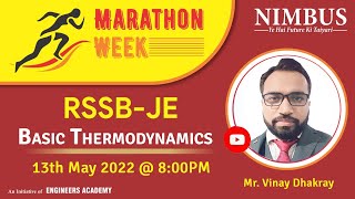 Basic Thermodynamics Marathon |RSSB/JSSC - JE | Complete Syllabus & Formula Revision | NIMBUS