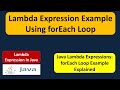 Lambda Expression Example Using forEach Loop | Lambda expression in Java | Java Lambda expressions