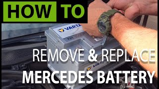 HOW TO Replace & Install Mercedes Car Battery + Reset Electrical Systems