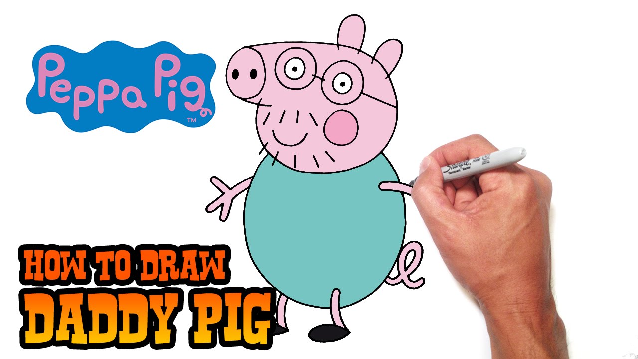 Daddy Peppa Pig Drawing Easy