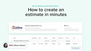 Creating Estimates in Minutes