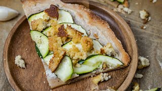 veganer Zucchini FLAMMKUCHEN | einfach selber machen