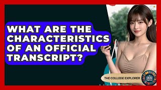 What Are The Characteristics Of An Official Transcript? - The College Explorer