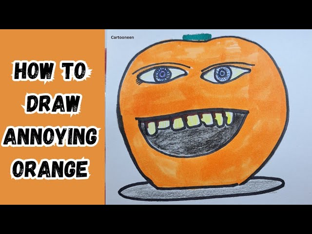 Annoying Orange Cartoon Drawing