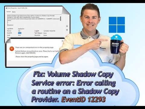 Fix – VSS Error: Error calling a routine (12293)/System Restore encountered an error (0x81000203)