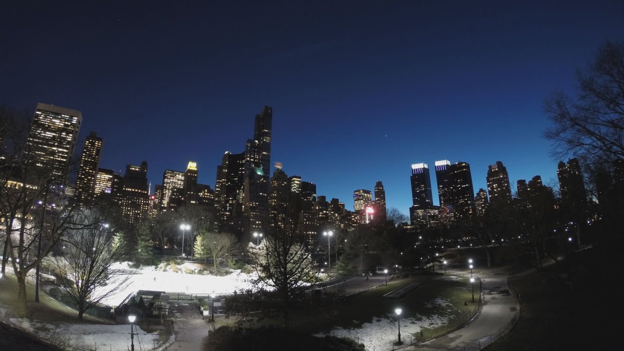 Nyc Skyline Central Park Manhattan Day To Night Timelapse March