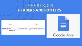 Google Docs - Different Section Headers and Footers