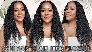 Water Wave 10x6 Parting Max Glueless Bye Bye Knots Wig Pre Cut Lace Wig ft Ashimary Hair