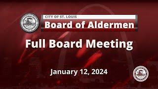 Board of Aldermen - January 12, 2024