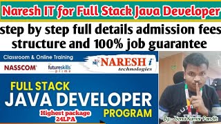 Naresh it for full stack Java developer course || Naresh it 100% job guarantee program || Sonu Soft