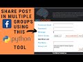 Facebook group automation python - Web Automation