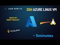 How to ssh from a linux client into a Azure Linux VM