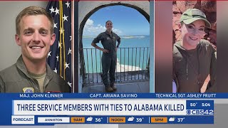Three service members with ties to Alabama killed