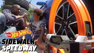 An Epic Hot Wheels Track on Dad's New Ride | Sidewalk Speedway | Episode 3 | @HotWheels