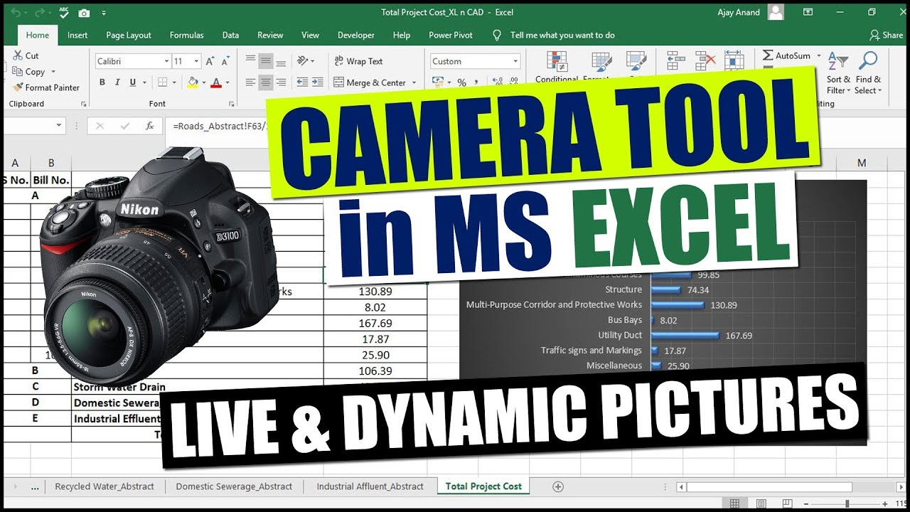 Camera Tool In Excel - YouTube