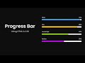 Responsive progress bar using HTML and CSS only