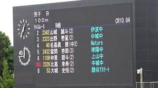 男子B 100ｍ  9組　2021  第25回　春季記録会